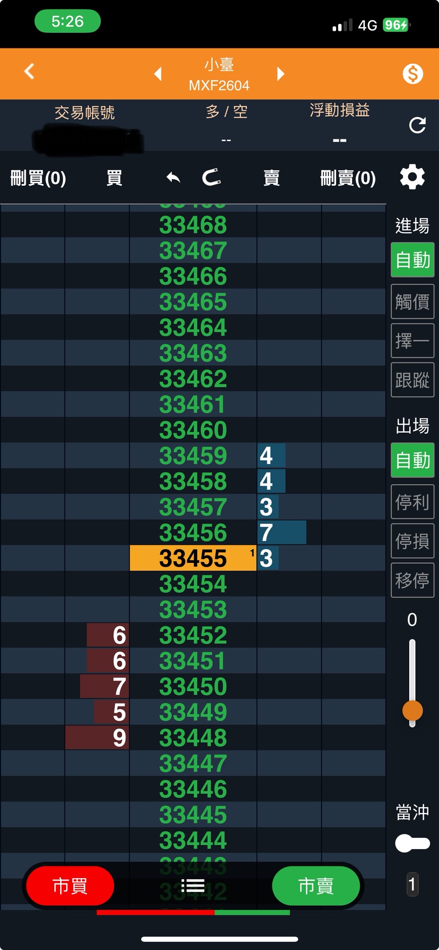 閃電下單真實畫面